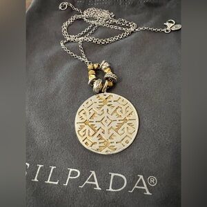 Silpada Sterling silver and brass pendant necklace
